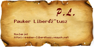 Pauker Liberátusz névjegykártya
